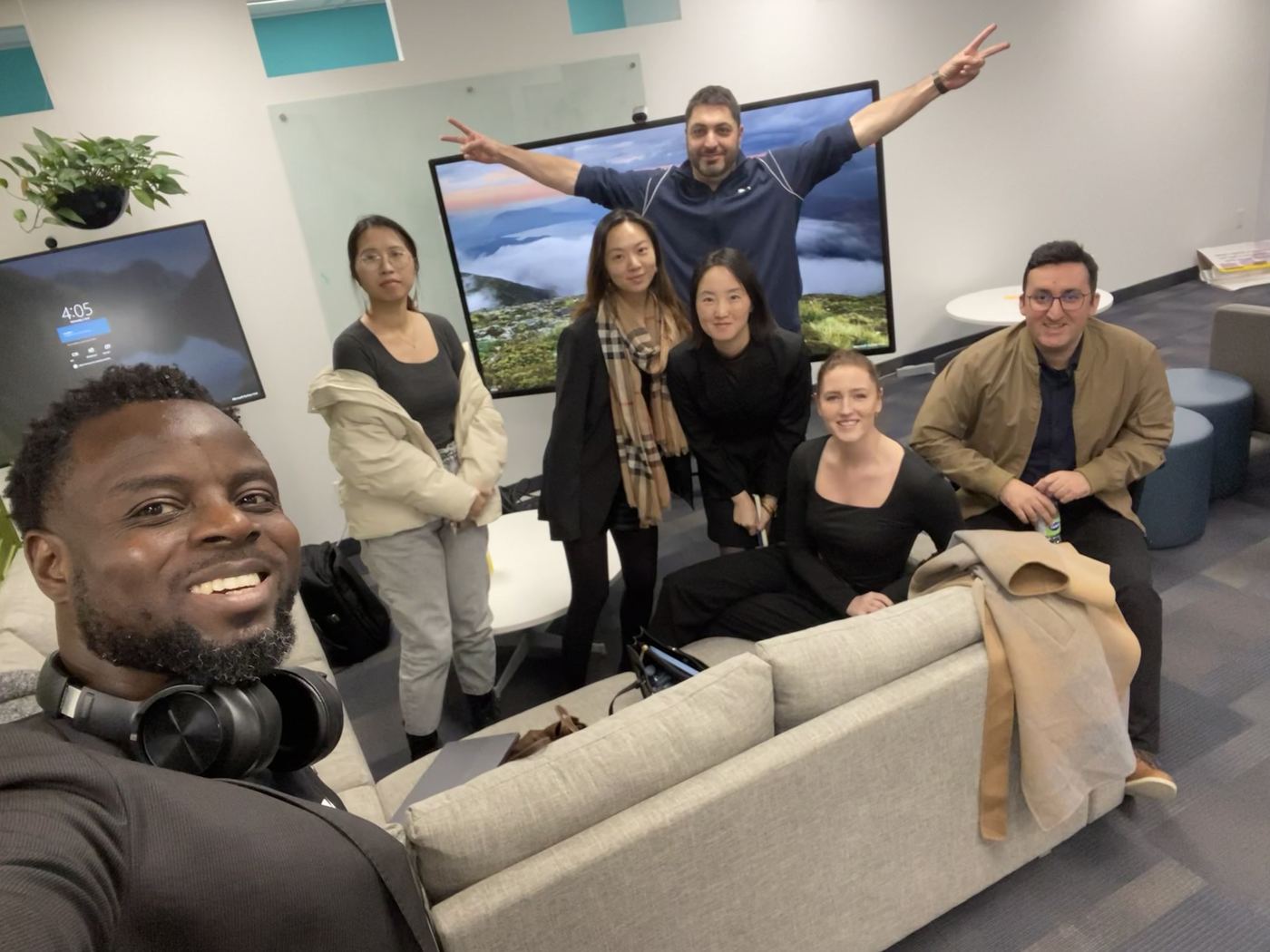 Ayoola Gbade-Bello with the GS1 Canada project team, including Lorenzo Spada and Sarah Cestnick