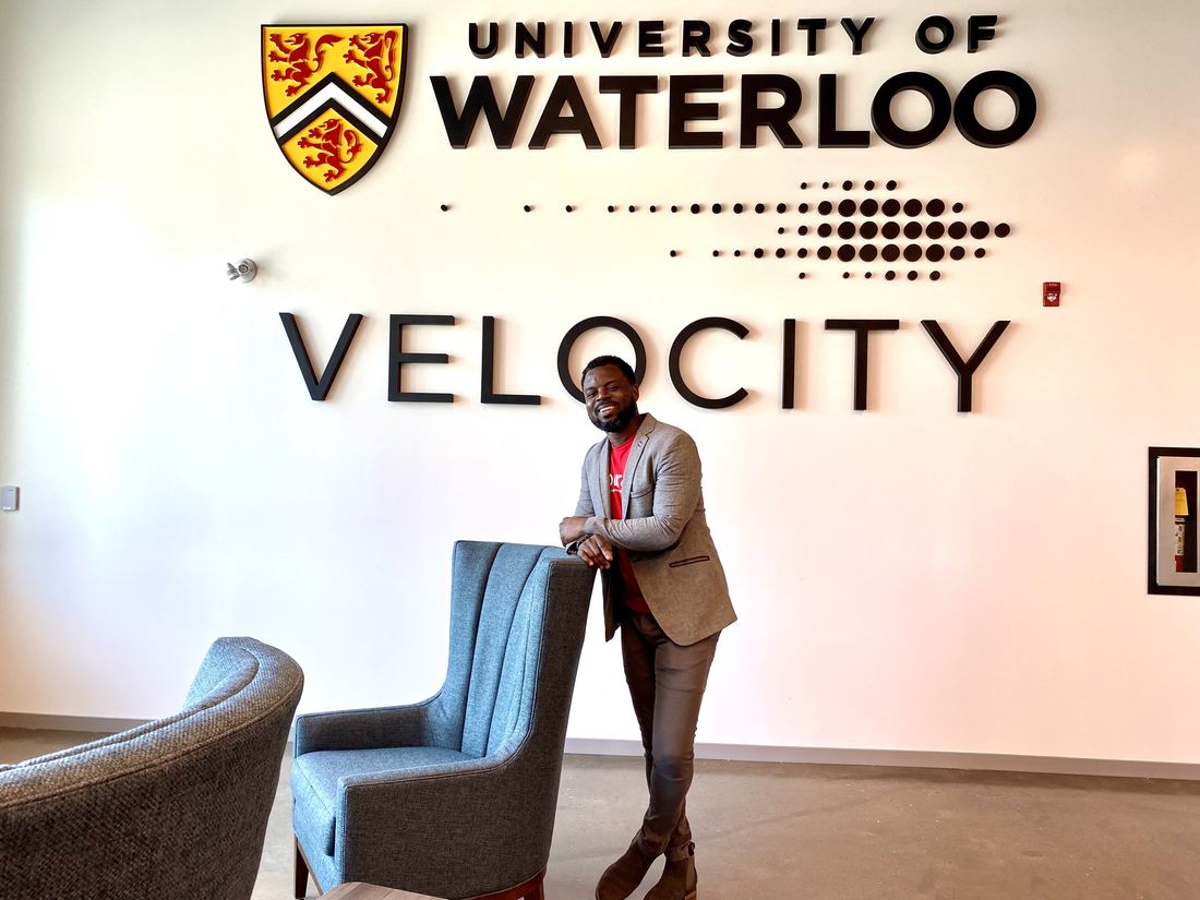 Ayoola Gbade-Bello at the University of Waterloo's Velocity startup incubator